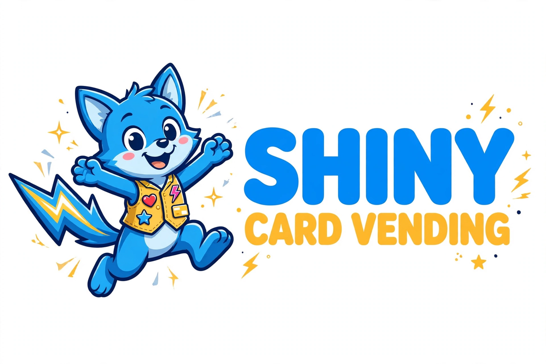 Shiny Card Vending — Volt the mascot logo